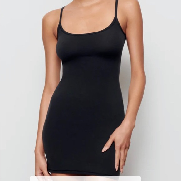 NWT SKIMS Fits Everybody Slip Dress - Onyx - Picture 2 of 4